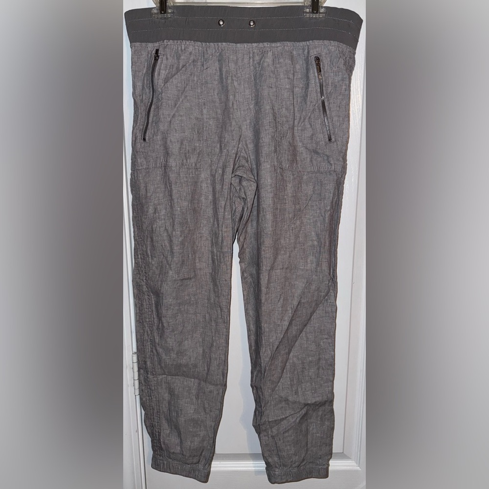 Athleta Cabo Tide Linen Zip Pocket Pants Size 8
